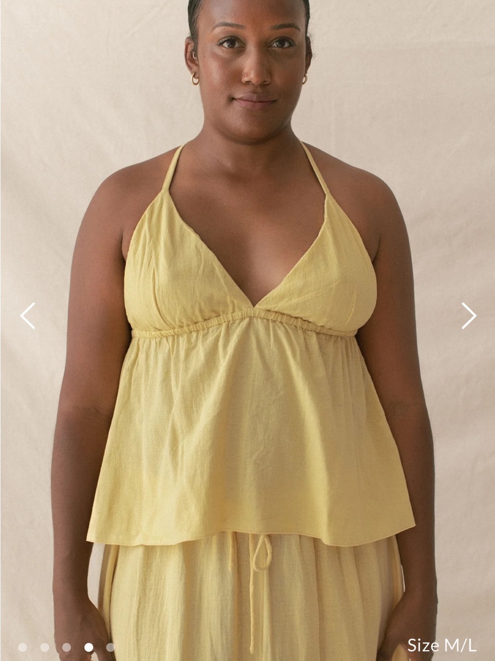Soft Yellow Halter Top - Picture 5 of 9